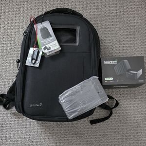 NWT Lifepack Solgaard Backpack Travel  Commuter Bag Solar & Anti-Theft Speaker